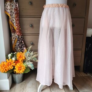 Rehersal Dance Skirt Pink Sheer Women's Skirt.